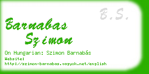 barnabas szimon business card